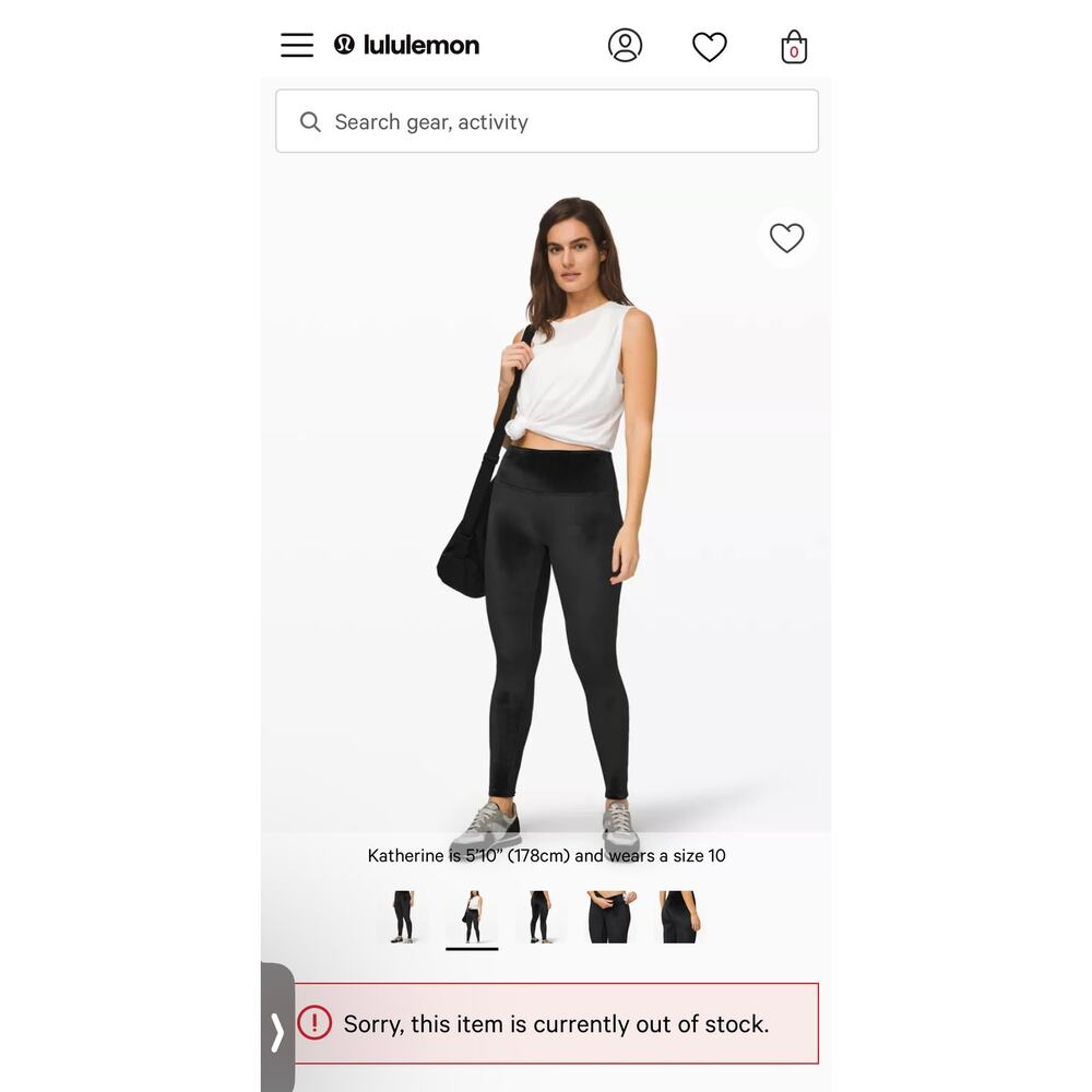 Lululemon Wunder Lounge High Rise Tight 28" Velvet Leggings Black 6
